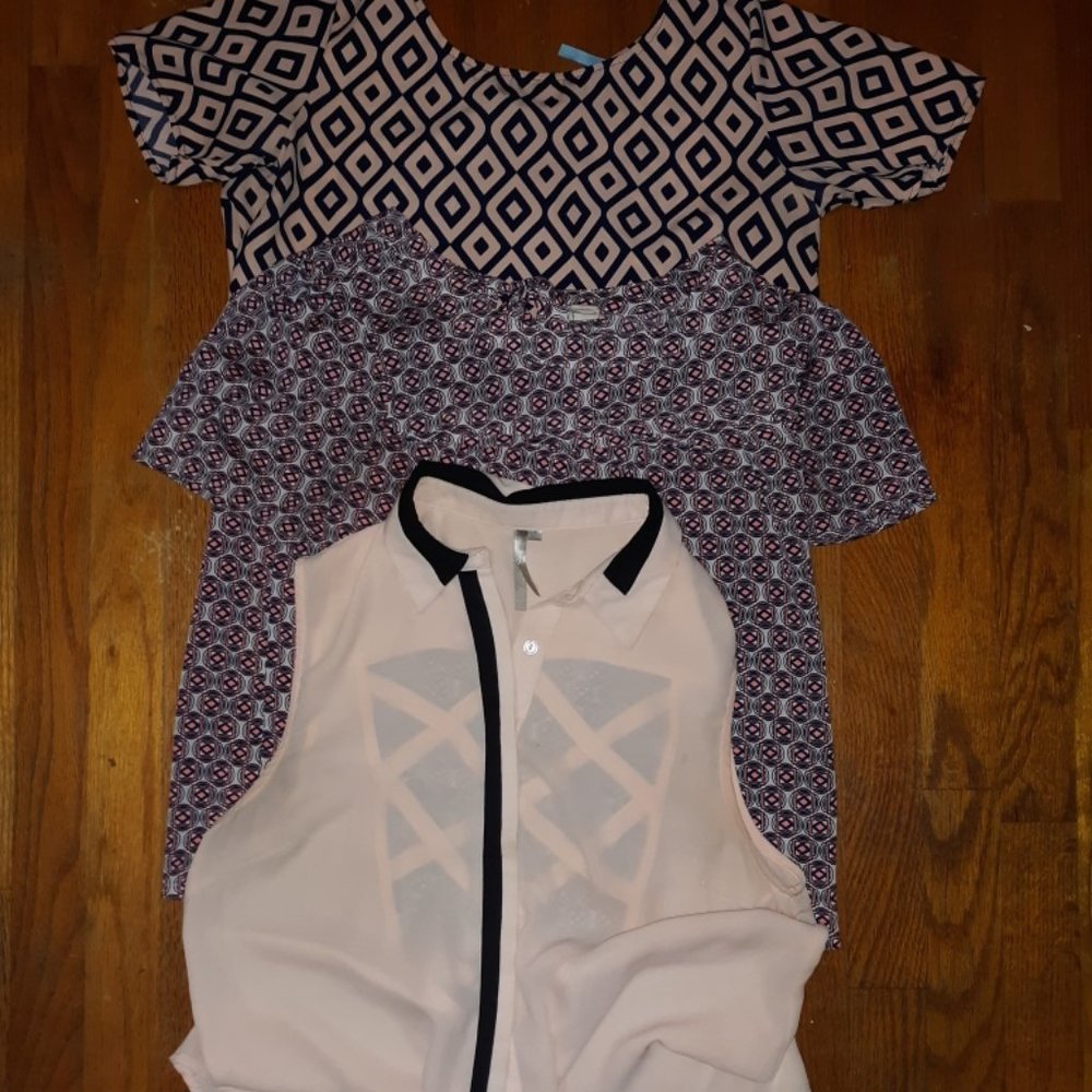 3 Boutique Blouses Sz Medium